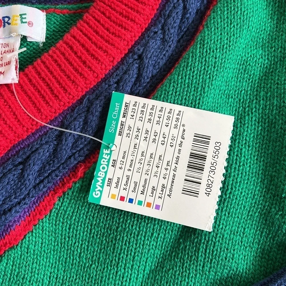 Gymboree vintage 90s vneck sweater nwt - Picture 3 of 5